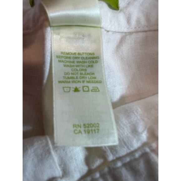 Sigrid Olsen Womens 100% Linen White Capri Pants Lightweight Boho Size 6 - Picture 6 of 10